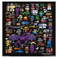 Minecraft-Мобери Ѕид Постер, 22.375 34