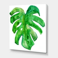 Затвори на тропски лист на Монстера I сликање на платно уметничко печатење