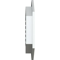 Ekena Millwork 16 W 24 H вертикално врв на вложување на вметнување: Функционален, PVC Gable Vent W 1 4 рамка за рамна трим