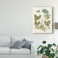 Трговска марка ликовна уметност „Bashful Blue Florals I“ платно уметност од Millон Милер