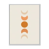 DesignArt „Минималистичка различни фази на месечината“ модерно врамено платно wallидно печатење