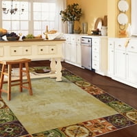 Мохавк дома Олива панели кујна килим, мулти-боја