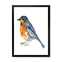 Дизајн на „Античка портокалова птица“ Традиционална врамена уметничка печатење