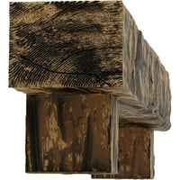 Екена Милхаурд 4 H 4 D 48 W Riverwood Fau Wood Camply Mantel Kit W alamo Corbels, природен златен даб
