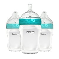 Бебе Бреза природно шише за бебиња - најлесно за чистење - сина, 9oz, пакет