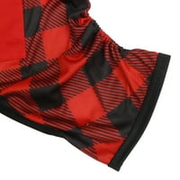 Живописна облека за кучиња: црвена и црна карирана пижами во дрес