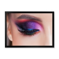 DesignArt „Светло за очи шминка во луксузно сино -розово нијанси“ модерно врамен уметнички принт