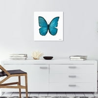 Wynwood Studio Canvas Blue Butterfly Animals Insects Insects Wall Art Canvas Print Blue Turquoise 20x20