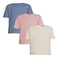 Чудо на нација Момци со кратки ракави за кратки ракави, тешка маица, 3-пакет, големини 4- & хаски