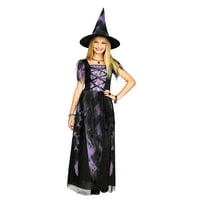 Забавен World Inc. Starlight Witch Witch Witch Withnite Fantasy Costume Female, дете 4-10, виолетова