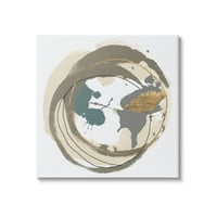 Современи кругови на таблети кои се преклопуваат апстрактна апстрактна галерија за сликање завиткано платно печатење wallидна