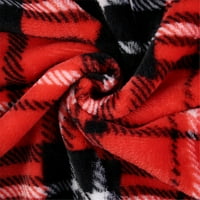 Fleece Soft Cozy Plush Folth Fahtte, црвена и црна карирана, стандардна фрлање