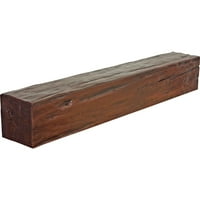 Екена Милхаурд 8 H 8 D 36 W Riverwood Fau Wood Camply Mantel, Premium Mahogany