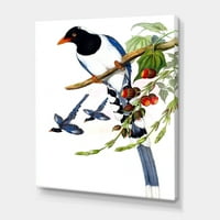 Гроздобер село птици на гранка IV сликарство платно уметничко печатење
