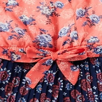 Засекогаш јас девојки Руфл ракав цветни плетети комбинезони со појавување на пинџа, големини 4-12