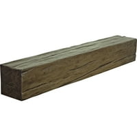 Ekena Millwork 6 H 6 D 72 W Riverwood Fau Wood Camply Mantel, Premium Mahogany