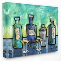 Sulpell Industries Martini Mixings Blue Green Modern Modern Painting Canvas wallидна уметност од Ерик Вог