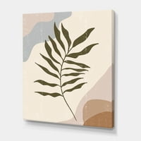 Апстрактна ботаничка минималистичка лисја во тоновите на Земјата I сликање на платно уметничко печатење