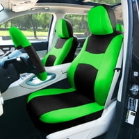 Групна светлина и ветре Affb030Green Зелена рамна крпа Целосно поставено капаче за седиште со автомобил со освежувач на воздухот