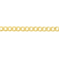 14к жолто злато 8 Светло кубанска нараквица на ланец на врски - Унисекс