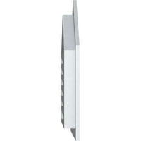 Ekena Millwork 36 W 26 H врв на врвот на теренот за проветрување: Функционален, PVC Gable Vent W 1 4 рамка за рамна трим
