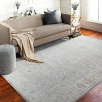 Уметнички ткајачи Авант Гарде Ориентална област килим, светло сива, 5'3 круг