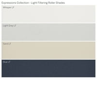 Колекција на сопствени изрази, ролери за филтрирање на безжична светлина, светло сива, должина од 3 8 ширина 72