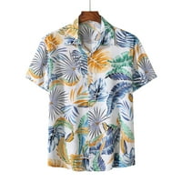 Симплмасигени Денот Независноста Машки Блузи Плус Големина Обични Копчиња Одбивање На Плажа Модна Кошула Со Кратки ракави Со Едно Гради