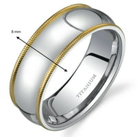 Машки сребрен тон удобност се вклопува во свадбениот бенд прстен во среброто на свадбата