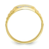 Примарно злато Карат жолто злато со бел родиум-позлатен орел прстен