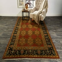 Олден традиционален персиски килим, 'рѓа златно небо сина, 7ft-9in 9ft-9in област килим