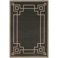 Уметнички ткајачи алфреско цврсто подрачје килим, кафеава, 7'3 плоштад