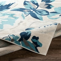 Уметнички ткајачи модерен килим со цветни области, 5 '8'