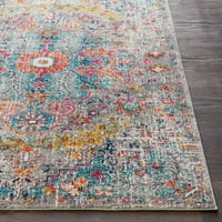 Уметнички ткајачи Харпуп Медалјон област килим, Аква, 7'10 10'3